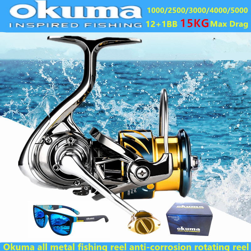 Reel Drag Knob - Okuma Vollmetall-Angelrolle 12+1BB 15KG Max Bremskraft
