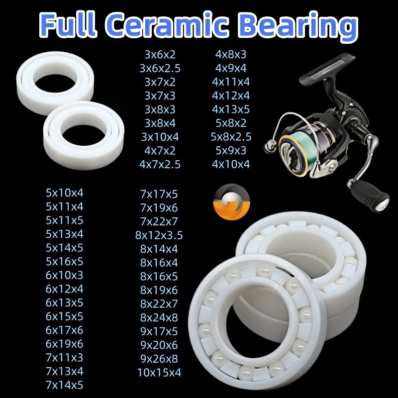Fly Reel - 1 Stück MR84CE Vollzirkonoxid-Keramiklager 4x8x3mm ABEC-9