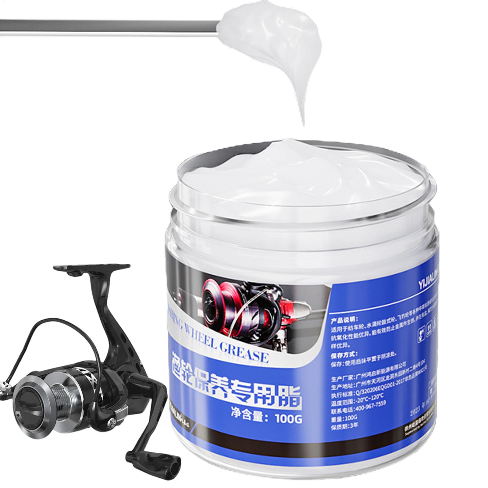Reel Grease - Angelrollenfett, Angelrollenöl, Effektives Angelrollenpflegezubehör, 100g Angelrollenschmiermittel,