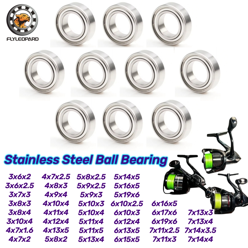 Fly Reel - 10 Stück SMR85ZZ 5x8x2,5mm ABEC-9 Edelstahl-Kugellager