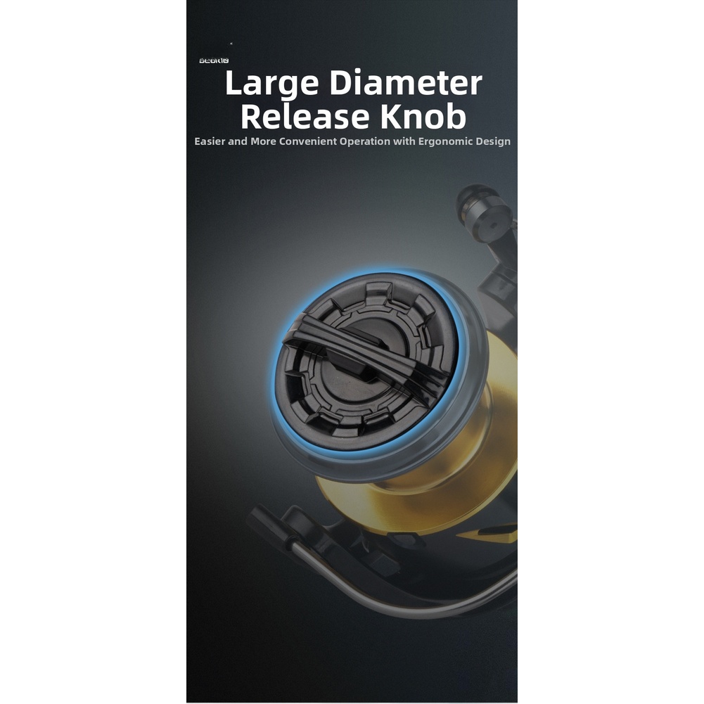Reel Drag Knob - Angelrolle mit Metallspule und übergroßem Schleppknopf