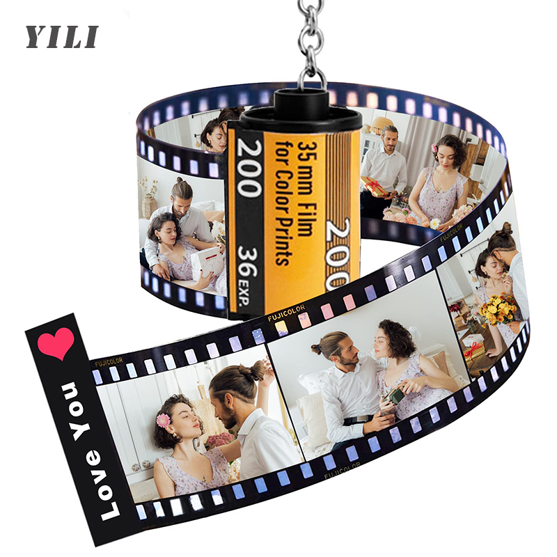 Conventional Reel - Personalisierte Schlüsselanhänger mit Fotofilmrolle und Fotoalbum,