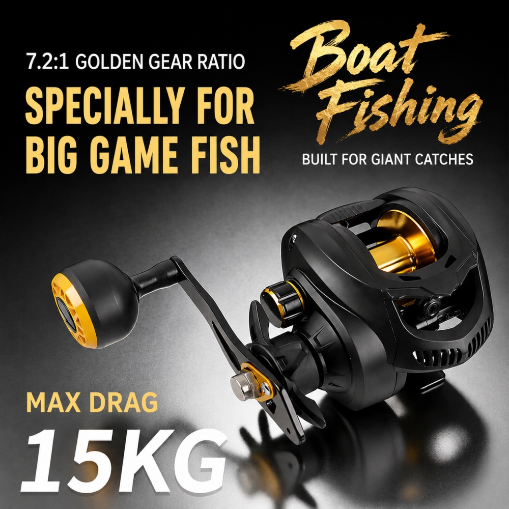 7,2:1 Hochleistungs-Baitcastin – Trolling Reel Bewertung und Preis