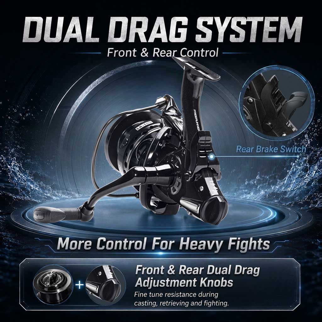 SAMOLLA Spinnrolle mit Doppelb – Reel Drag Knob Bewertung und Preis