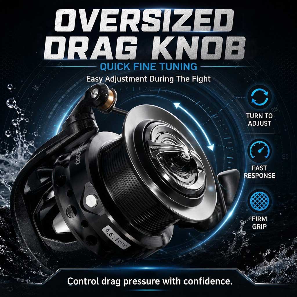 SAMOLLA Spinnrolle mit Doppelb – Reel Drag Knob Bewertung und Preis